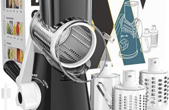 Effortless Kitchen Prep: Cambom Rotary Cheese Grater Tested on Cheese, Veggies & More